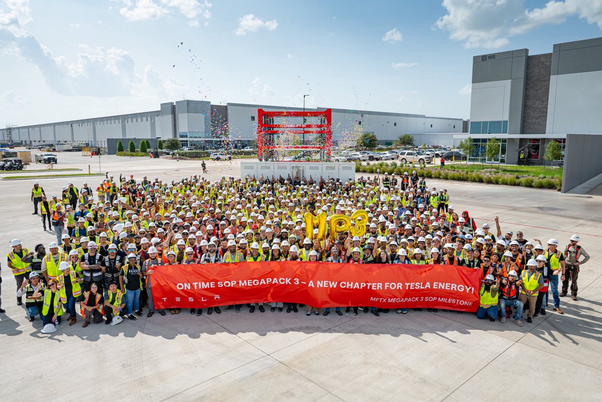 Tesla Megapack 3 Production Begins at 50 GWh Texas Megafactory