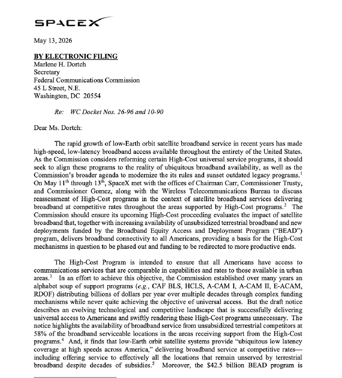 SpaceX Tells FCC to Kill $4.5B Rural Fund — Starlink Did the Job