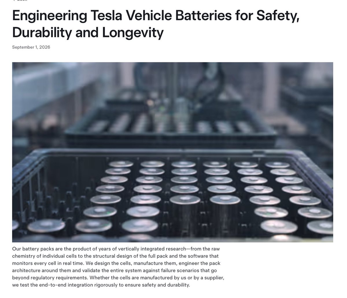 Tesla's Battery Safety Report: 265 Billion Miles, Zero Spontaneous Fires