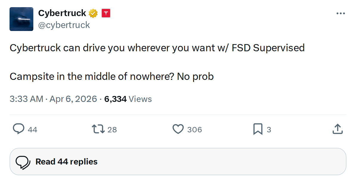 Cybertruck FSD Supervised: Navigate to Remote Campsites