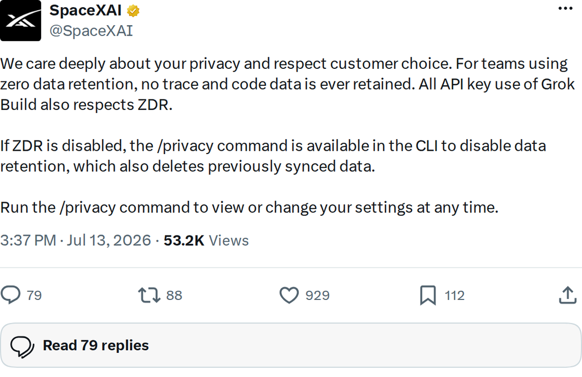 Grok Build API Zero Data Retention: Your Privacy Questions Answered