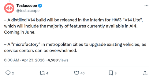 Tesla FSD V14 Lite Coming to HW3 in June: What Owners Need to Know