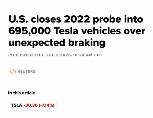 NHTSA Closes 2022 Tesla Phantom Braking Probe