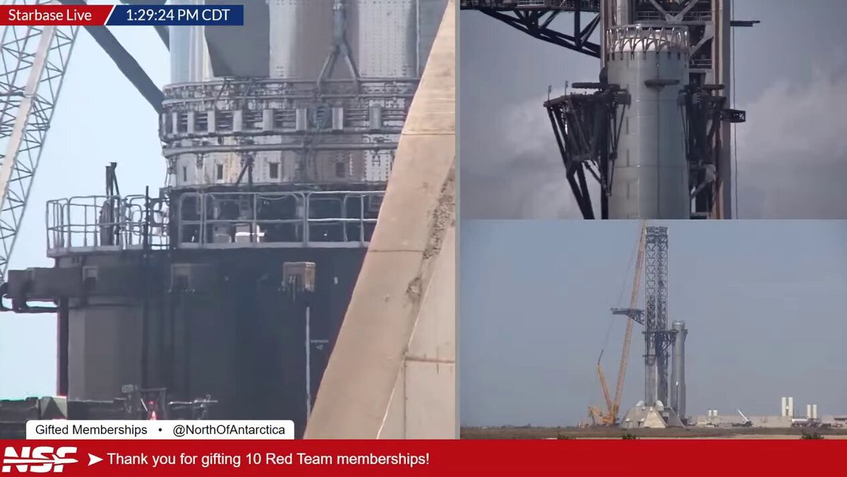Starship Flight 12 Booster Hits Pad 2 With Partial Engine Load