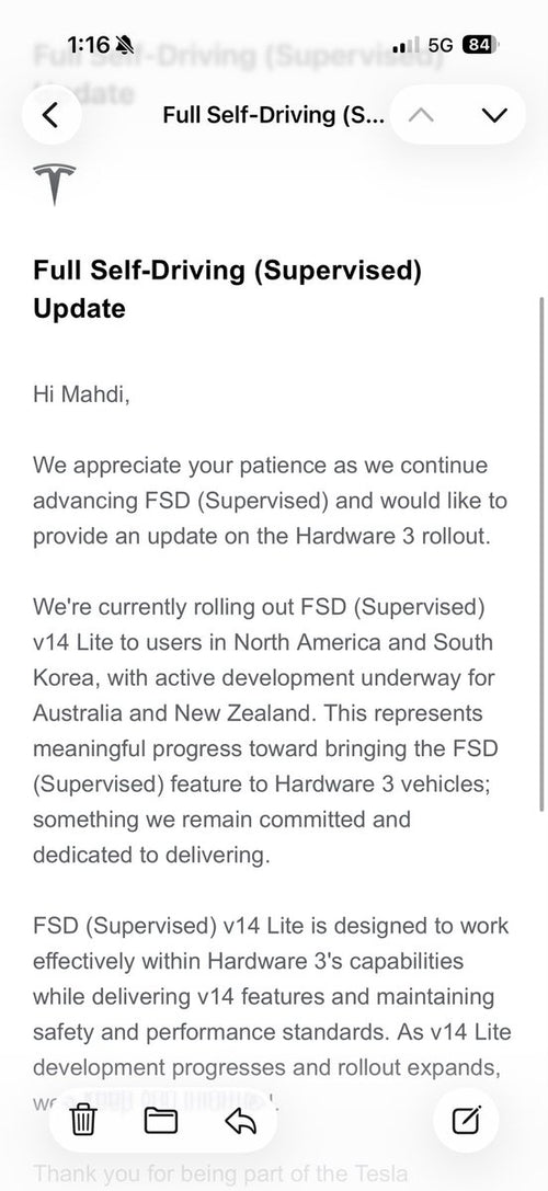 Tesla FSD V14 Lite for AU/NZ HW3 Owners: 5 Details That Matter
