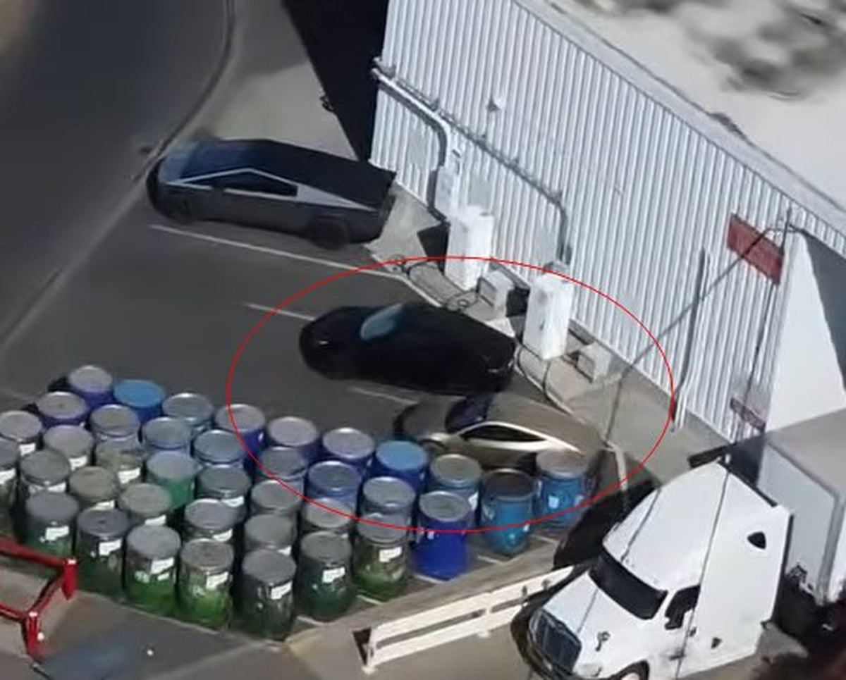 Cybercab-Shaped Prototype Spotted at Tesla Fremont Factory