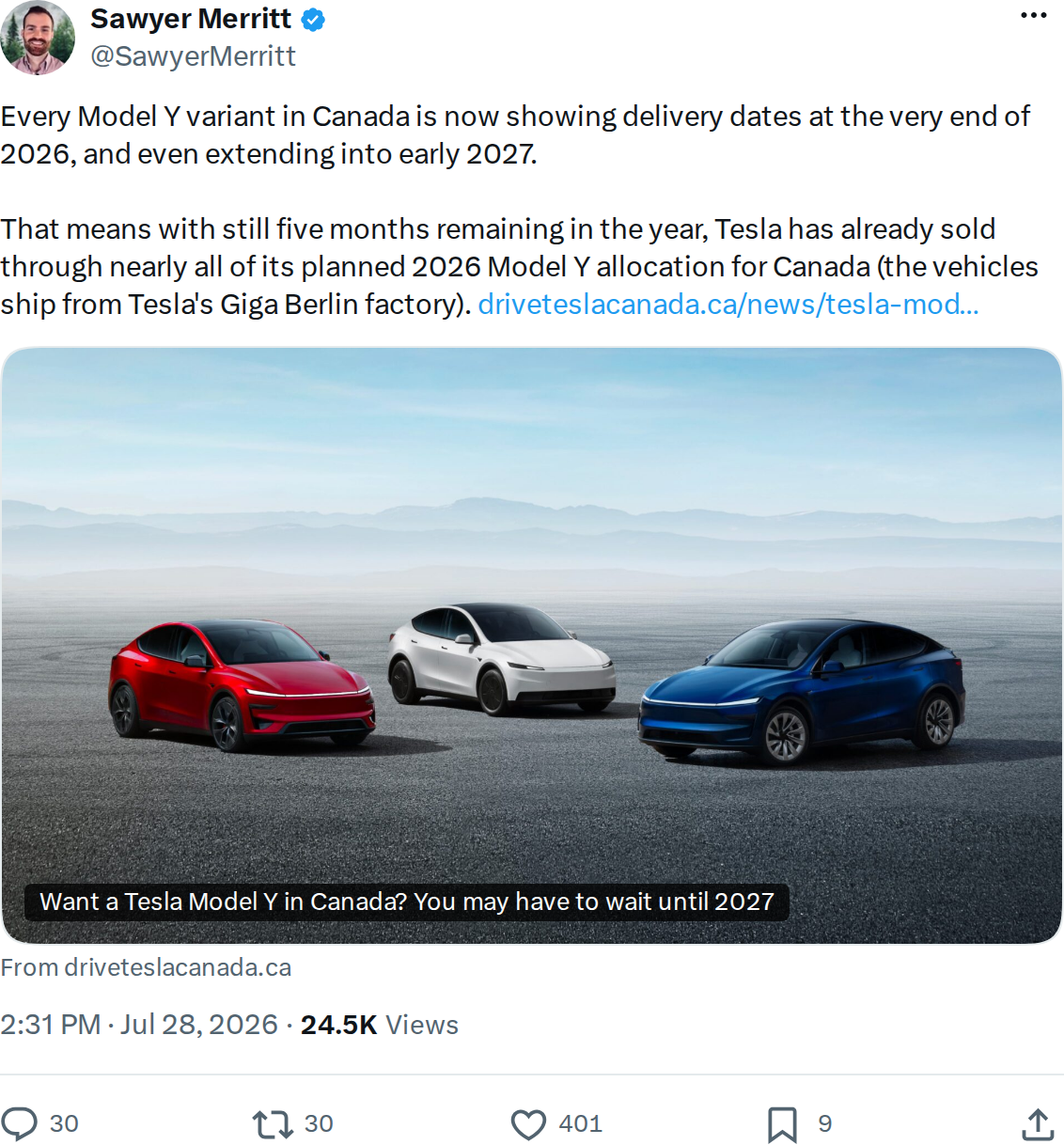 Tesla Model Y Canada: 5 Details Behind the 2027 Wait