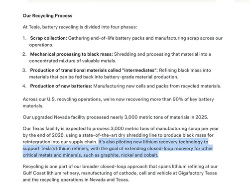 Tesla's Lithium Recovery Pilot: What Owners Need to Know