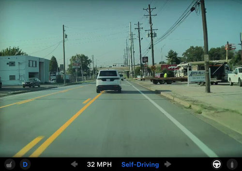 How FSD Supervised Handles Obstacles Like a Hanging Flatbed