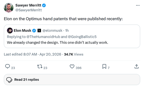 Tesla Optimus Gen 3 Hand Patents Revealed: 25 Actuators, 22 DoF