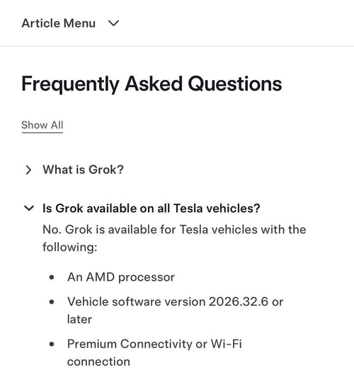 Tesla Grok AI Hits Middle East: How to Get It on 2026.32.6