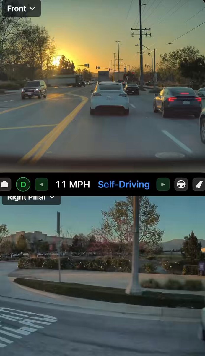 Tesla FSD Yields to Parking Lot Traffic: Smarter Social Driving