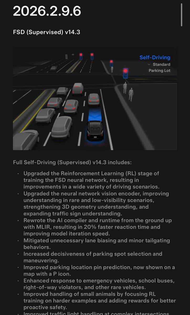 Tesla FSD v14.3 Is Rolling Out: Every Change Explained