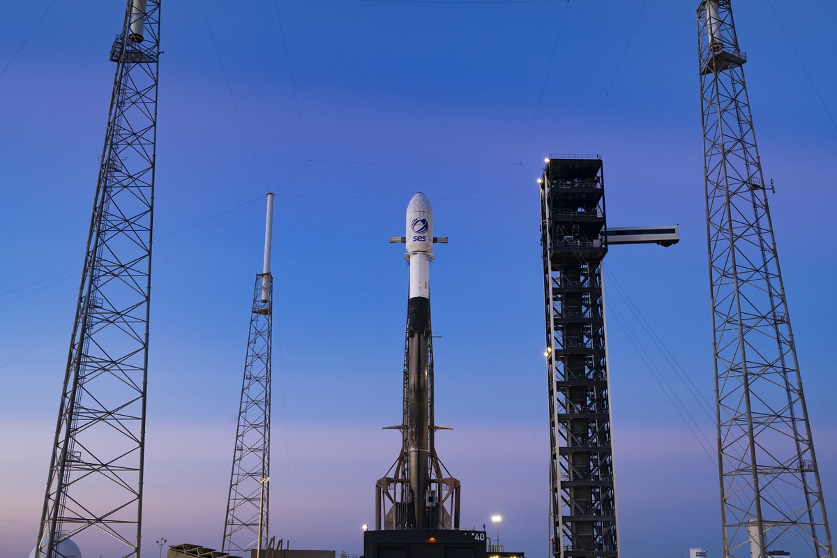 SpaceX Falcon 9 Preps for SES O3b mPOWER Launch Today