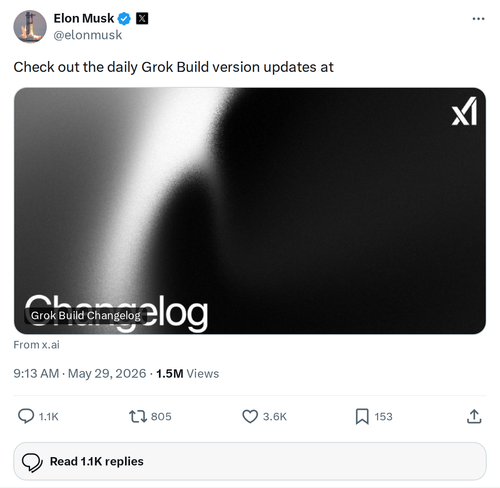 xAI Now Publishes Daily Grok Build Updates ā Here's Where to Track Them