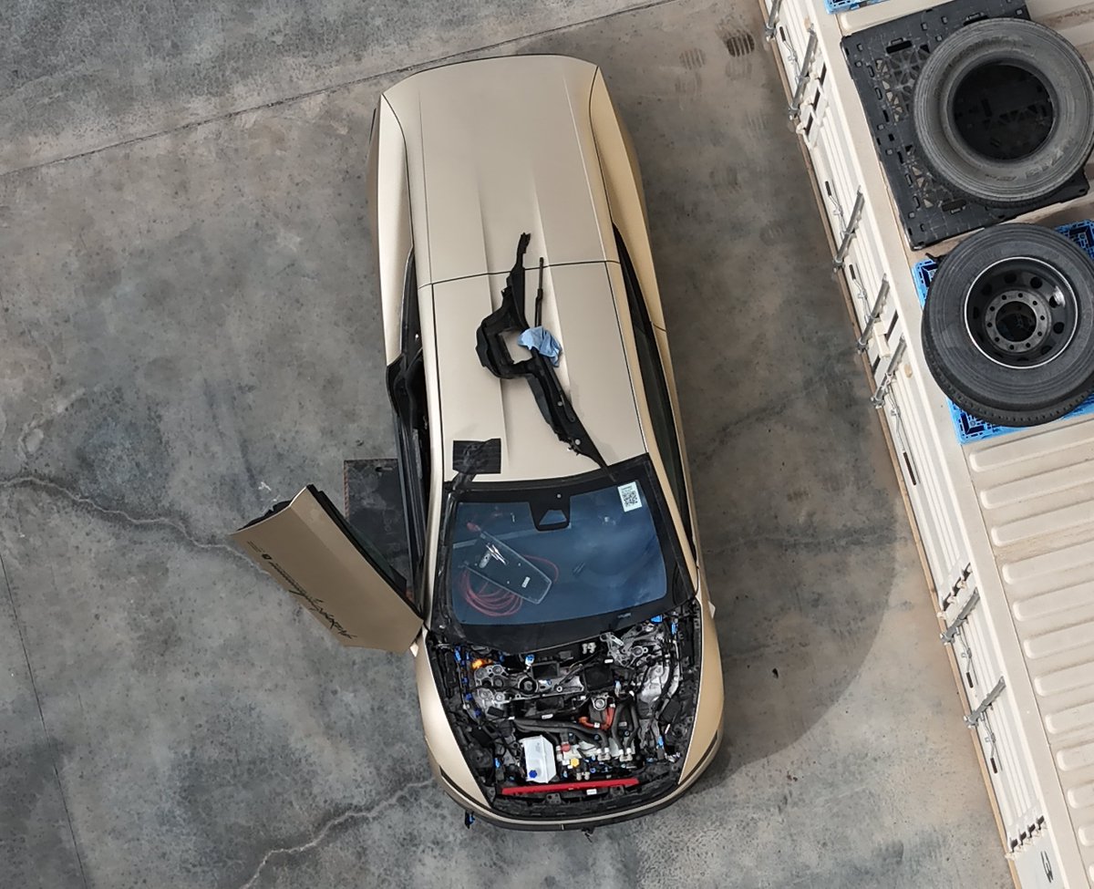 Tesla Cybercab Aerial Shot Reveals Frunk & Butterfly Door Details
