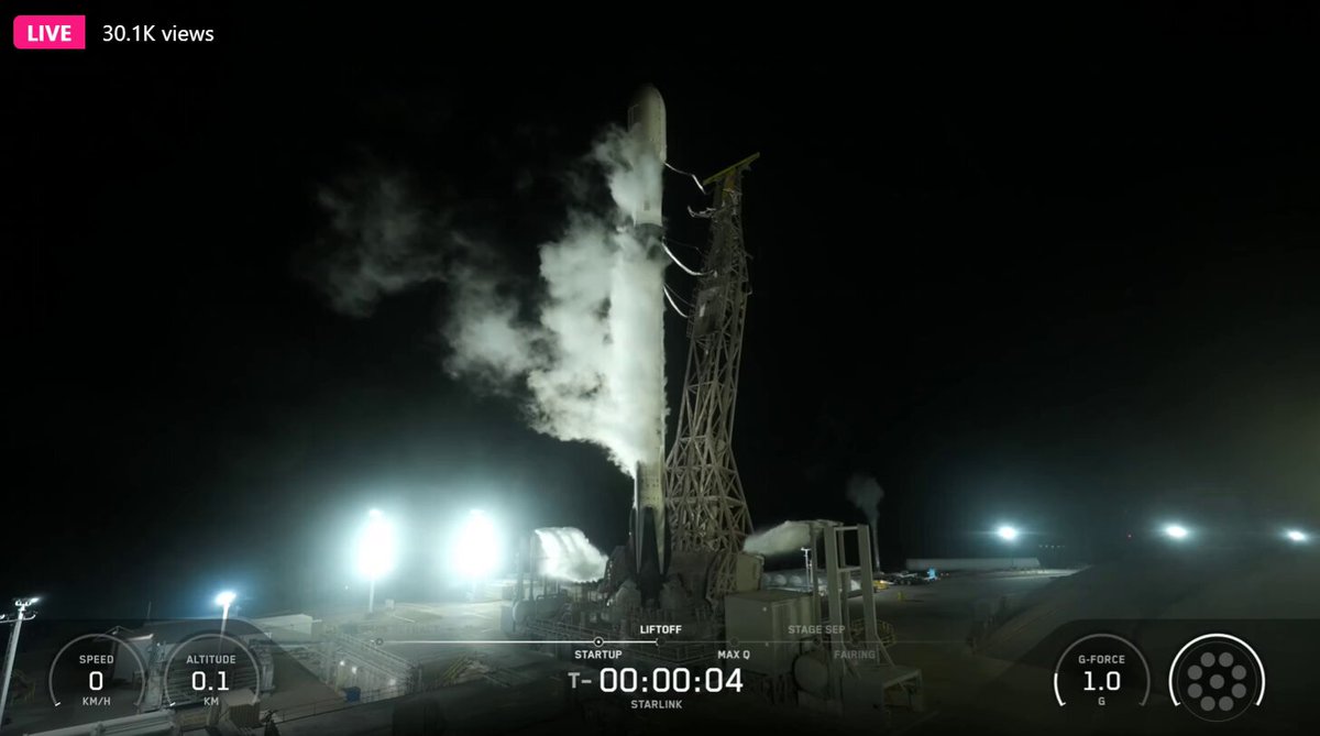 SpaceX Launches Starlink Group 17-29 from Vandenberg