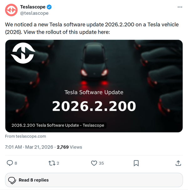 Tesla Update 2026.2.200 Rolling Out: New Charging Pad Control & Fixes