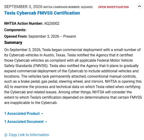 Tesla Cybercab NHTSA Certification: Your Questions Answered