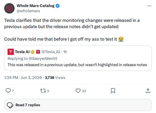 Tesla Admits Driver Monitoring Change Was Never Documented