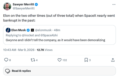 SpaceX Nearly Went Bankrupt Twice: Musk Reveals the Full Story