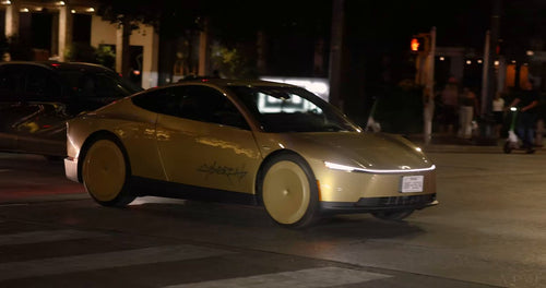 Tesla Cybercab Spotted Driving Unsupervised at Night in Austin
