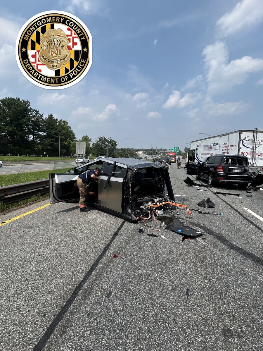 Cybertruck Split in Half in Maryland Crash — Occupants Walk Away