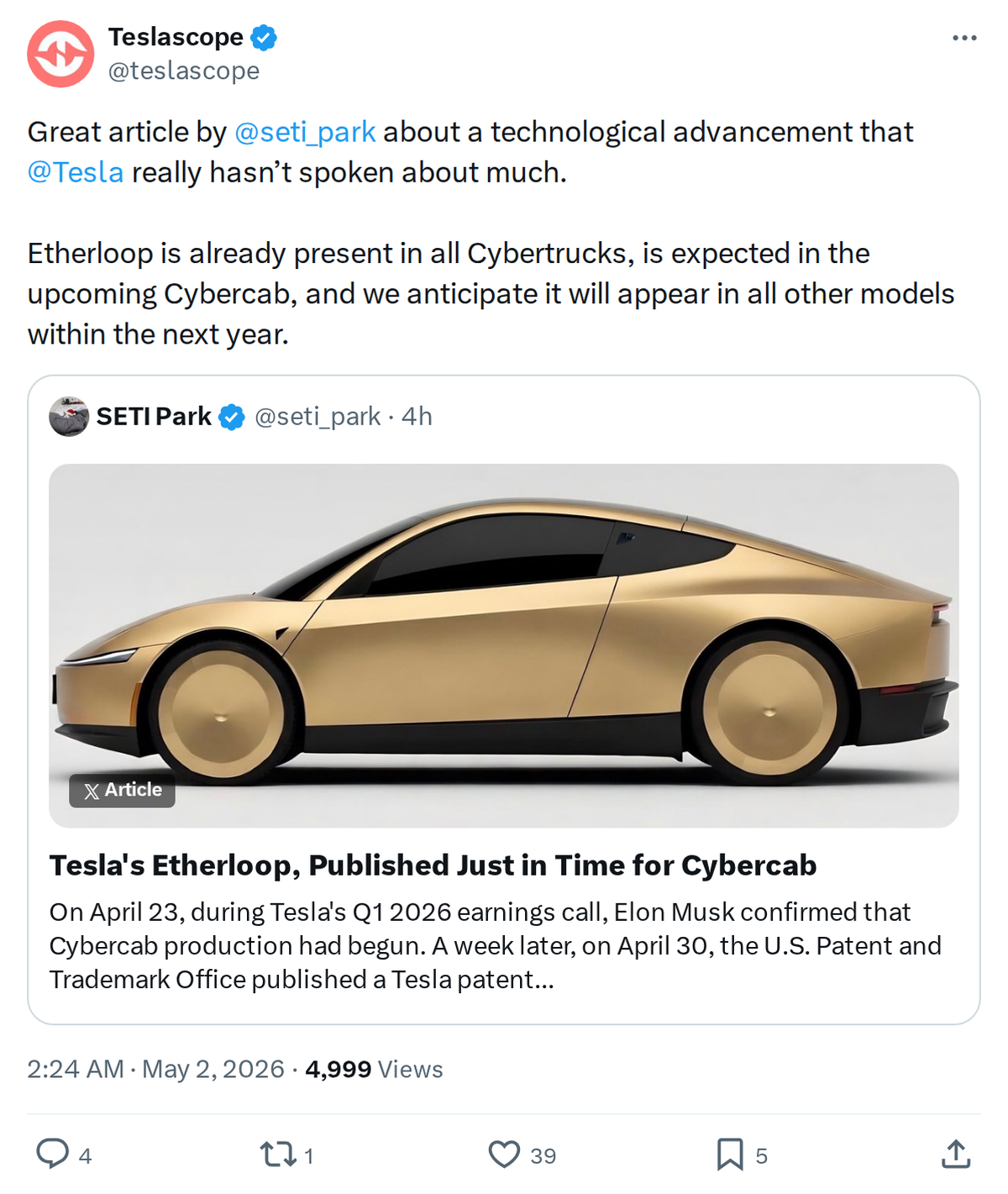 Tesla's Etherloop Cuts Wiring by 68% — What It Means for Your Car
