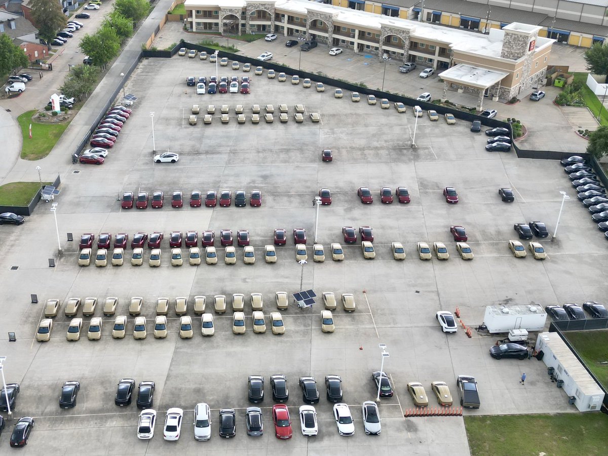 90 Cybercabs Spotted at Houston Robotaxi Hub — What It Signals