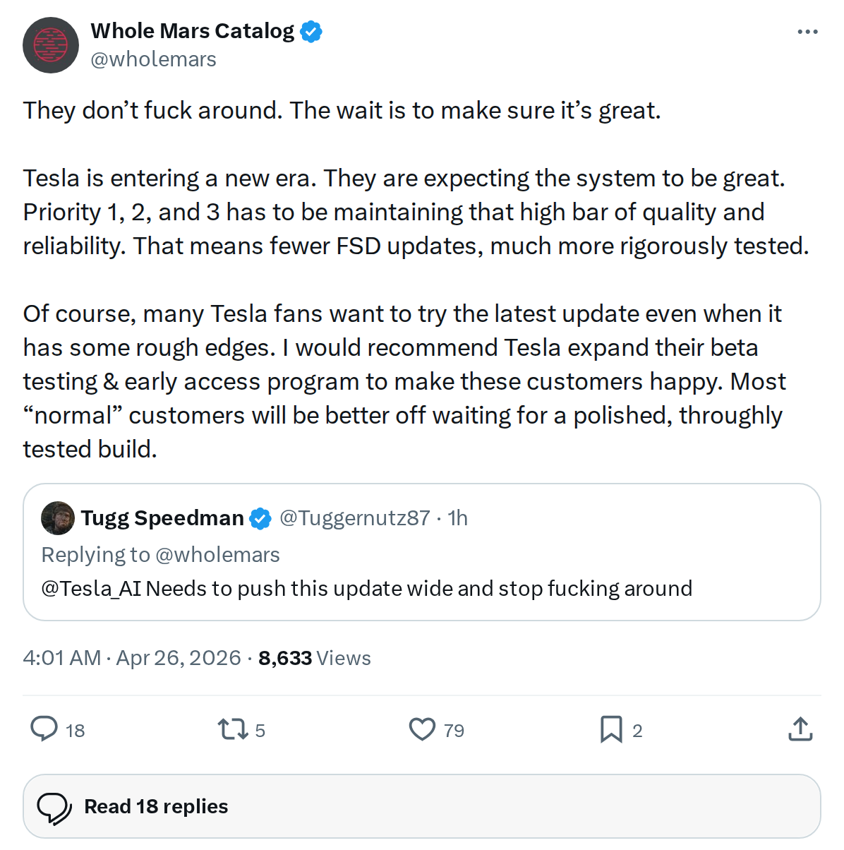 Tesla FSD Strategy Shifts: Fewer Updates, Much Higher Quality