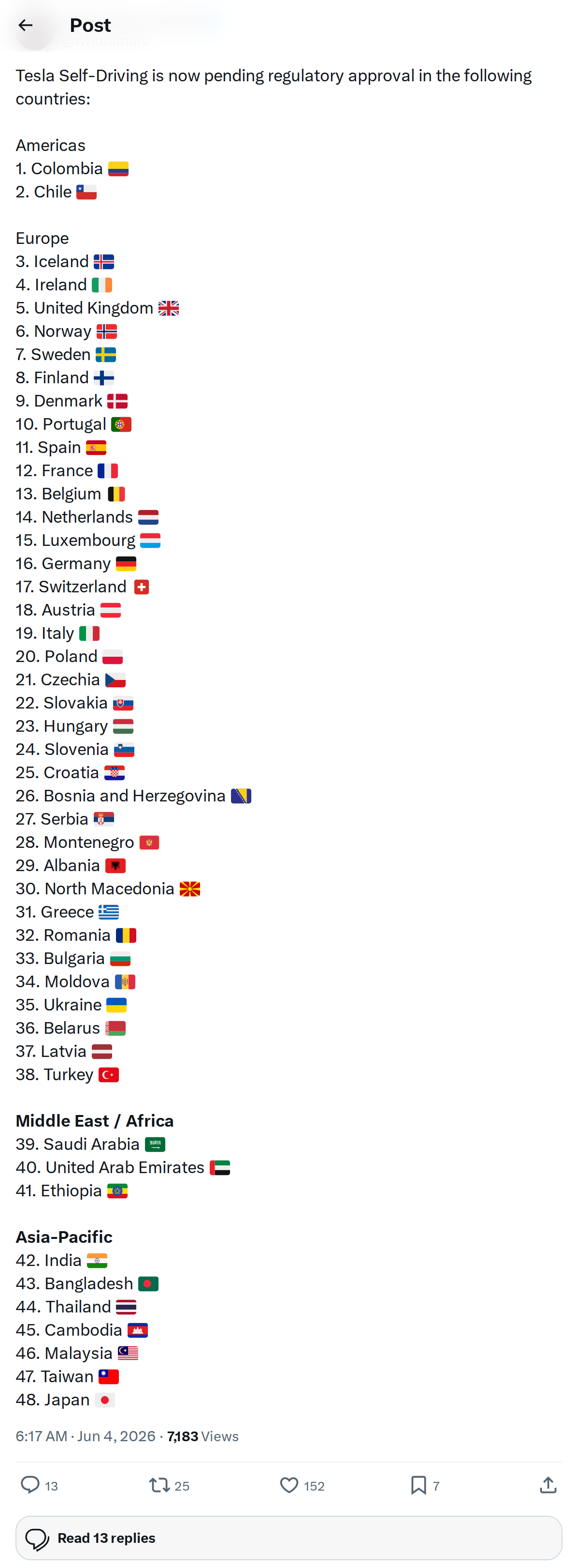 Tesla FSD Pending Approval in 12 Countries: Full Breakdown