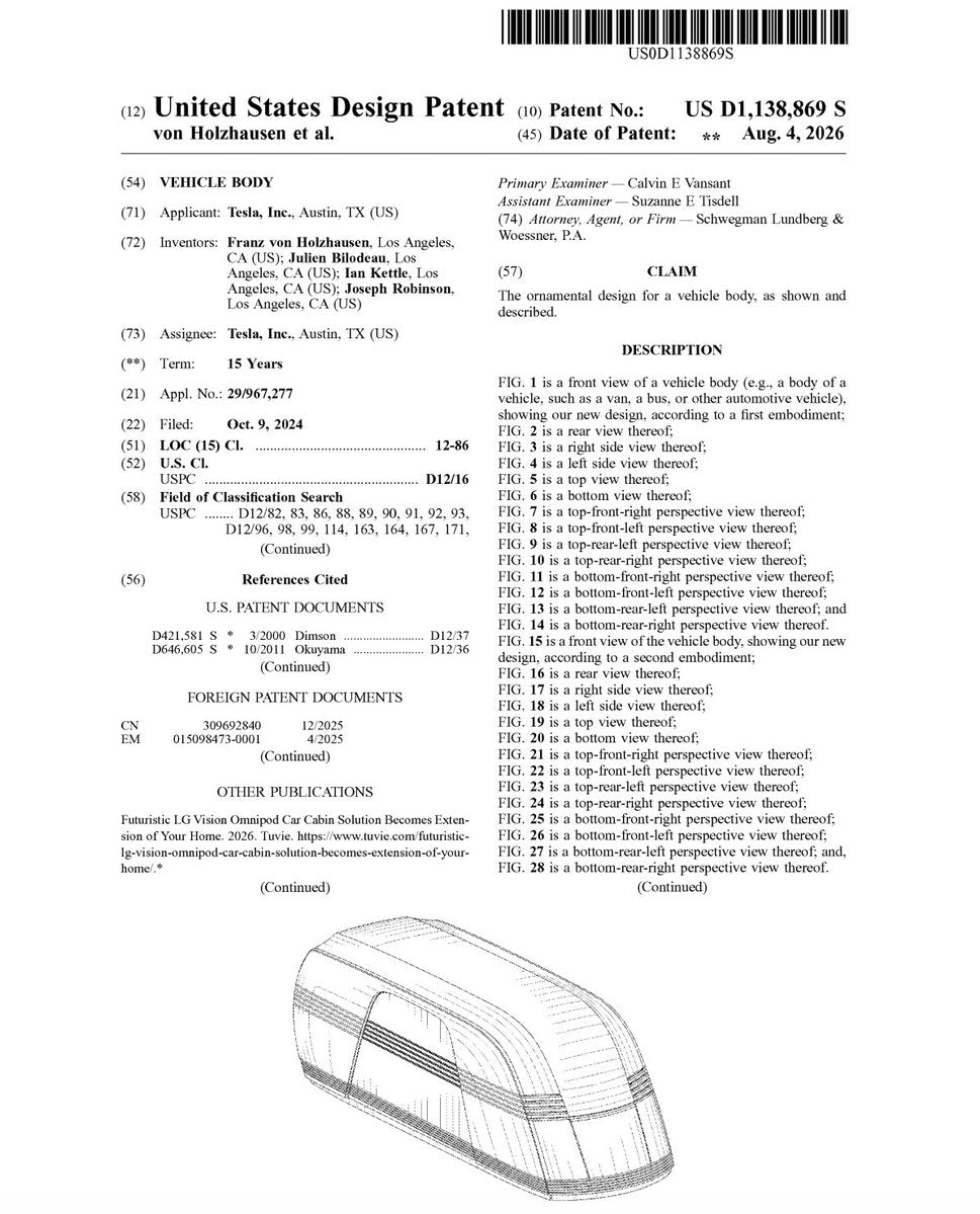 Tesla Patents Robus Design — What the Filing Reveals
