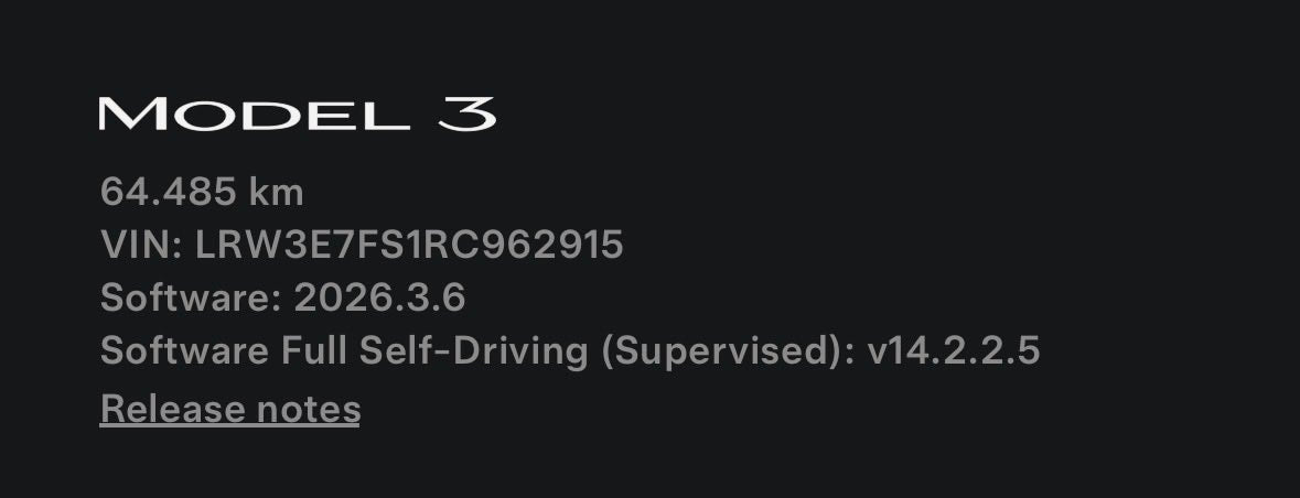 Tesla Quietly Adds FSD V14.2.2.5 in Europe via 2026.3.6 Update