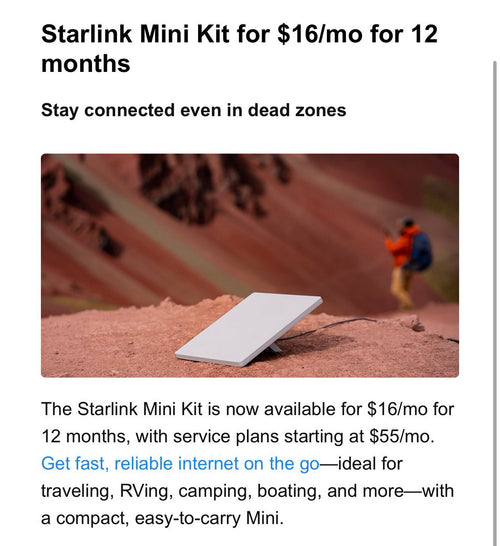 Starlink Mini Kit Now Available in the U.S.: Pricing Breakdown