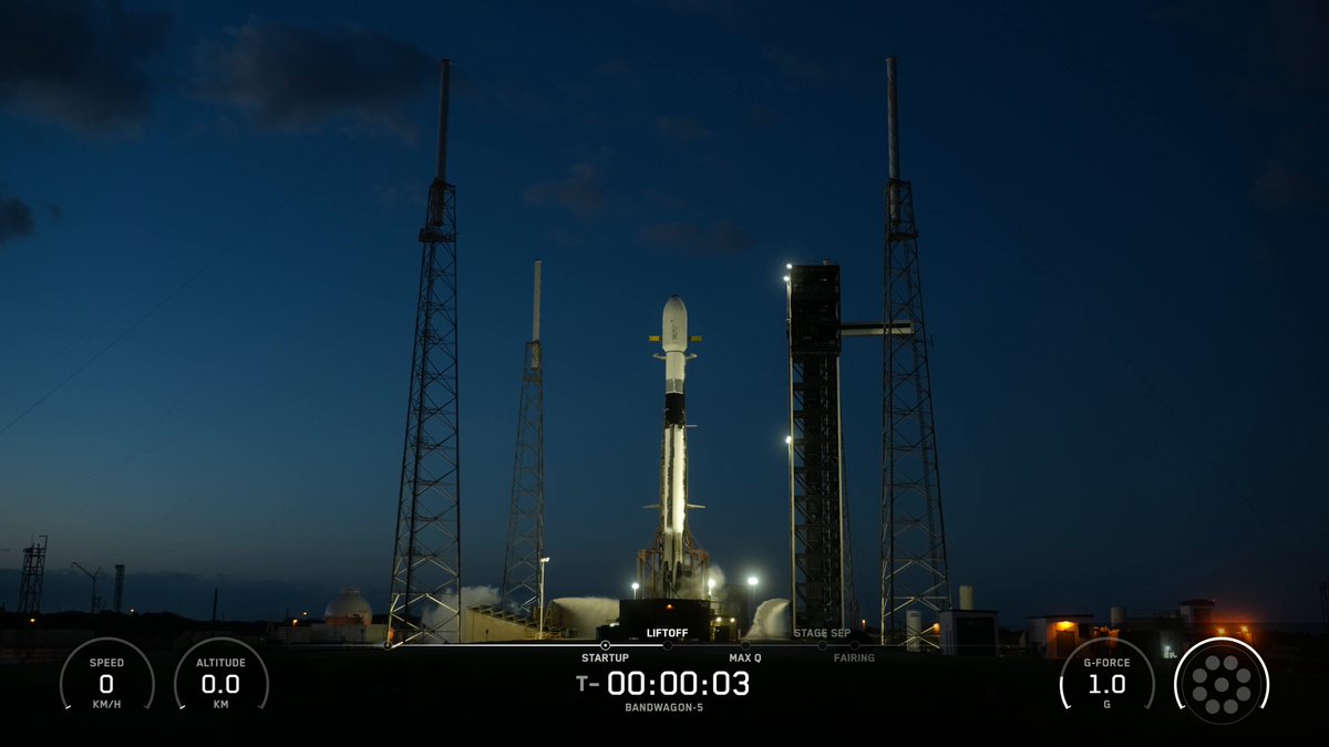 SpaceX Falcon 9 Launches Bandwagon-5, Books 19th Landing for Booster B1085