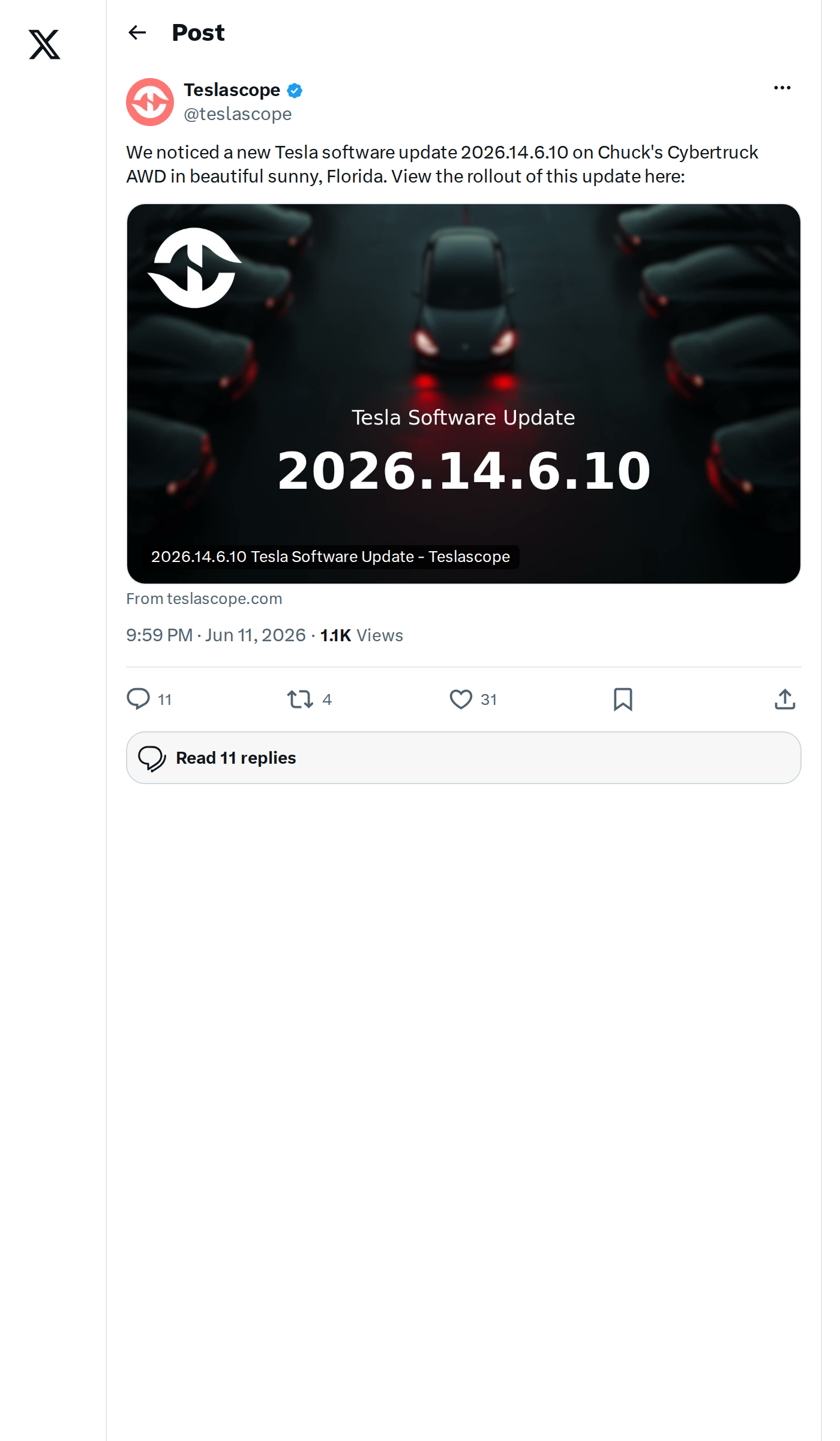 Tesla Software 2026.14.6.10 Detected: What's in This Update