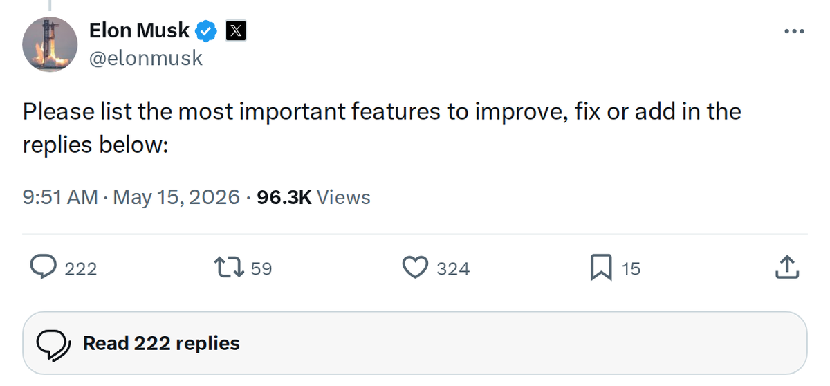 Elon Musk Is Asking Tesla Owners What to Fix Next
