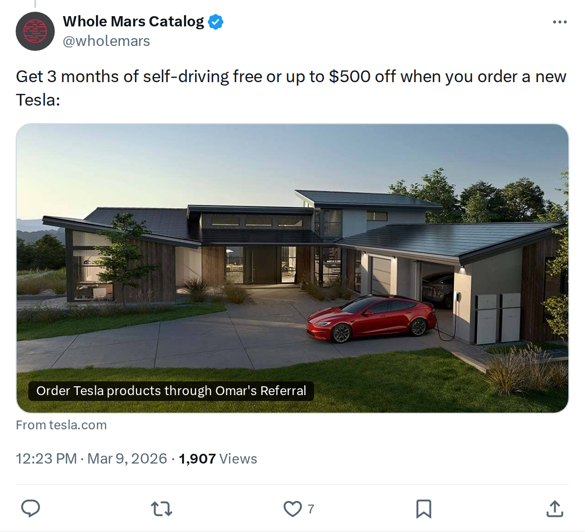 Tesla Offers 3 Months Free FSD or $500 Off New Orders