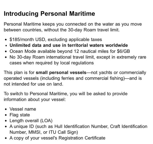 Starlink Personal Maritime Plan: $185/Mo for Small Boat Owners