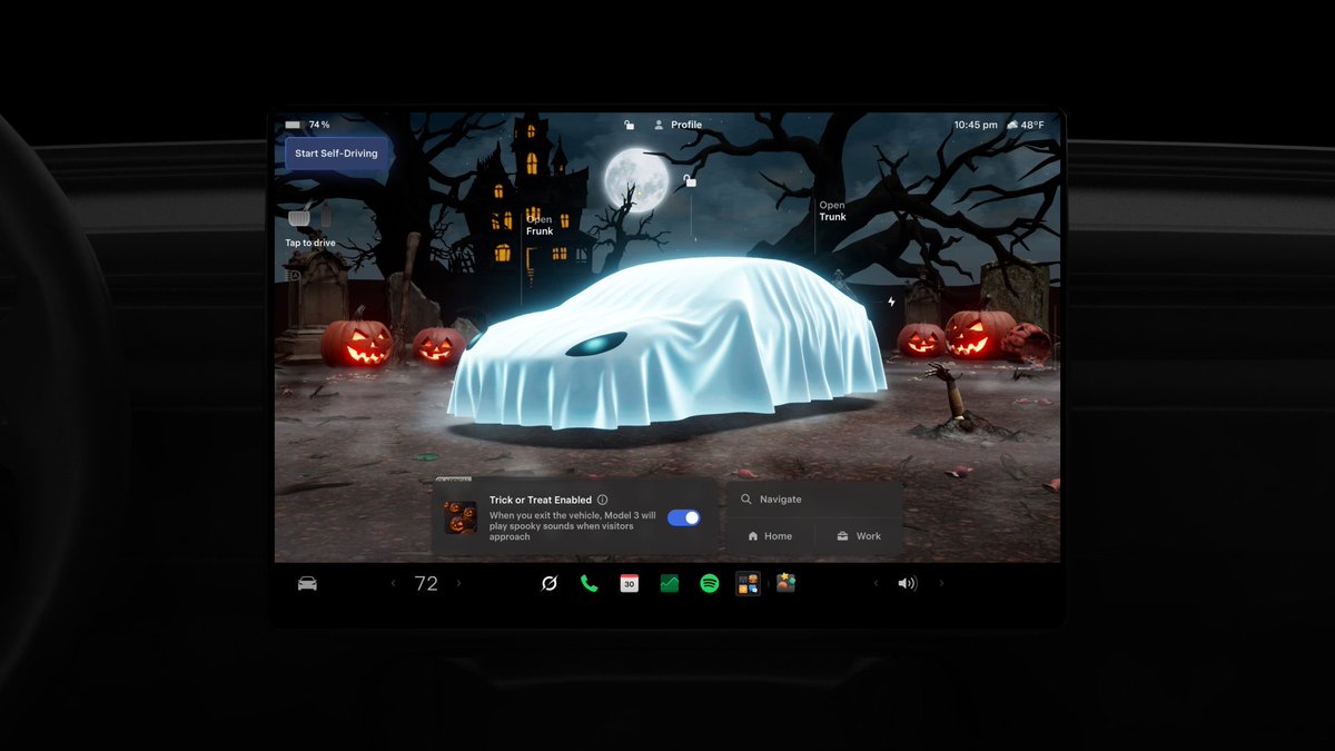 Tesla 2026.38.3.1 Is Rolling Out: How to Enable Halloween Mode