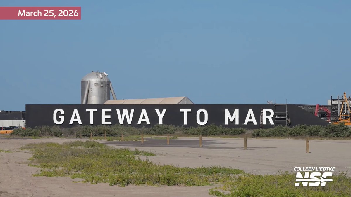 SpaceX Reinstalls 'Gateway to Mars' Sign at Starbase Pad 2
