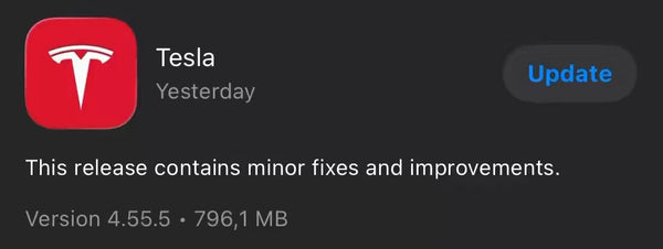 Tesla App 4.55.5 Released: Hidden Service Menu Redesign Found