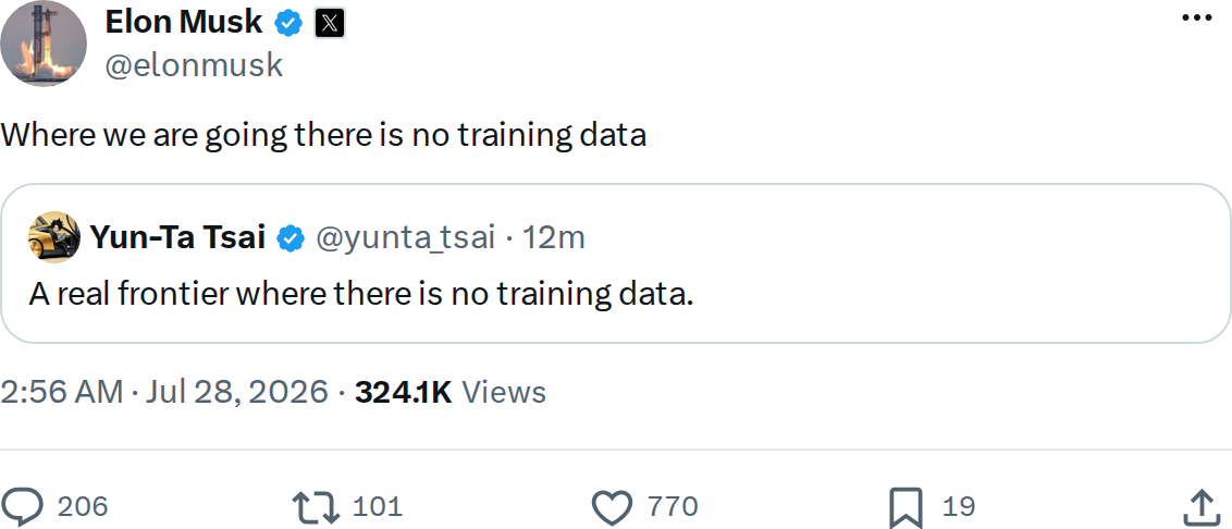 Elon Musk: AI Is Moving Beyond Training Data — What It Means