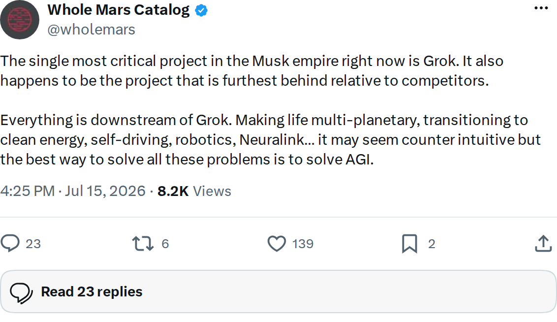 Why Grok Is the Linchpin of Musk's Entire Empire