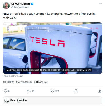 Tesla Opens Malaysia Superchargers to All EVs: What You Need to Know