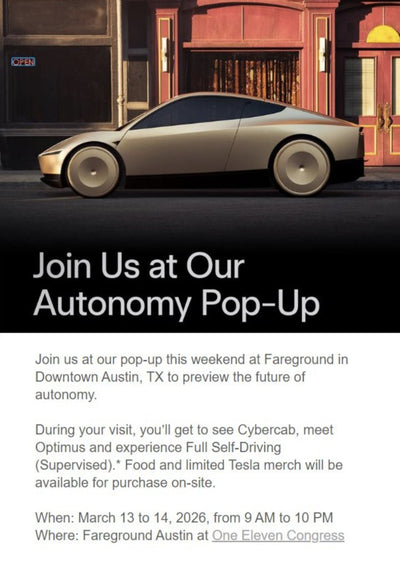 Tesla Autonomy Pop-Up in Austin: See Cybercab, Optimus & FSD Live