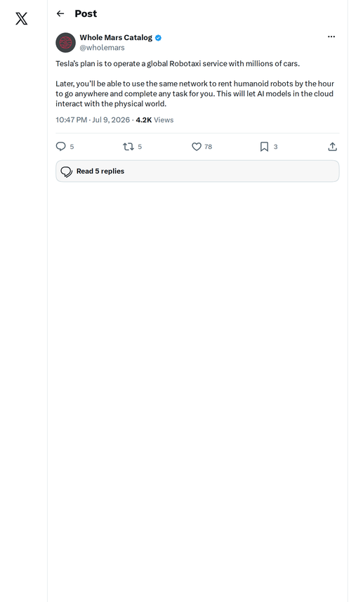 Tesla's Robotaxi Network Could One Day Rent You a Humanoid Robot