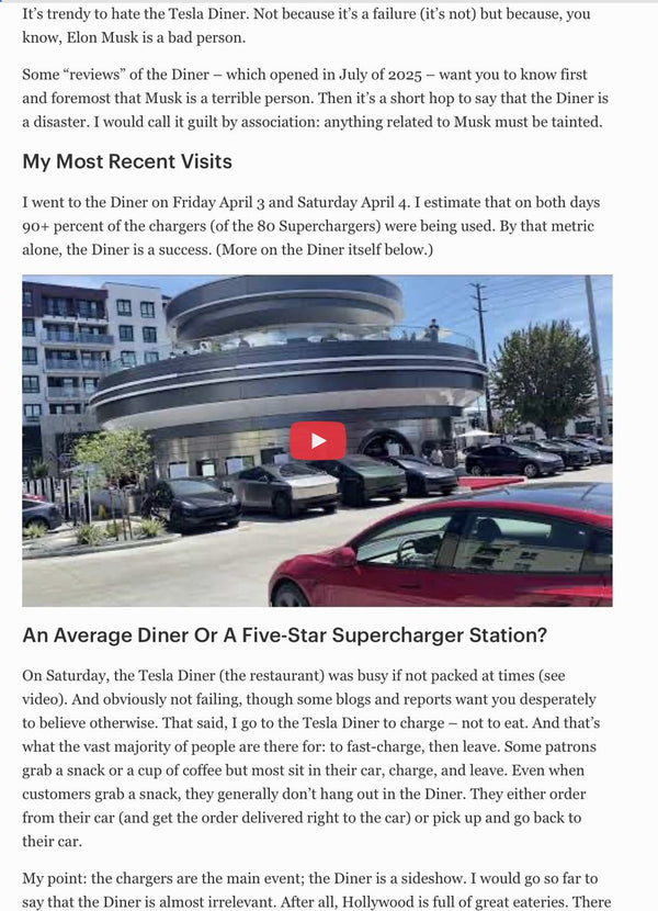 Tesla Diner Is Not Failing โ Forbes Review Sets the Record Straight