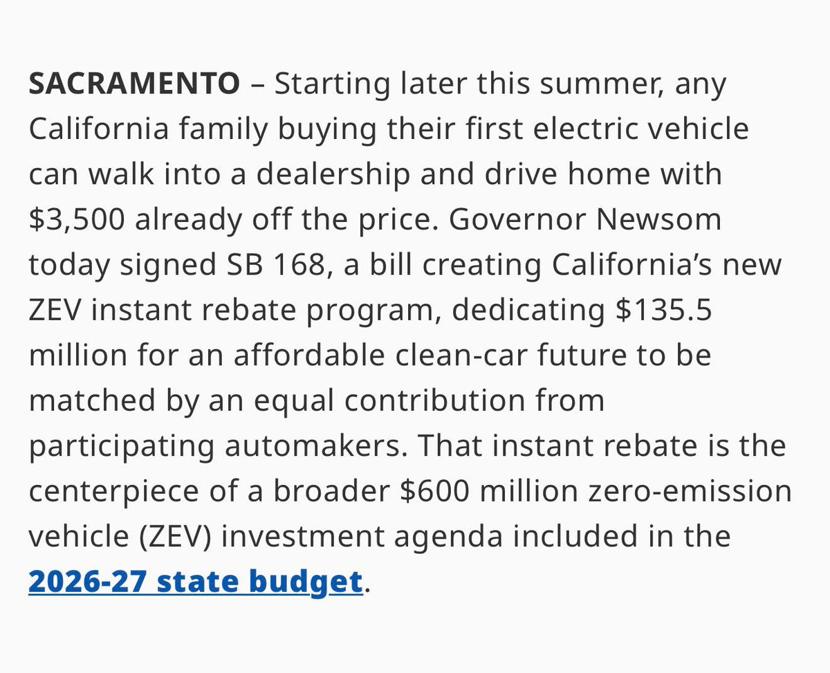 California's New EV Rebate Caps Tesla, Not Rivian or Lucid