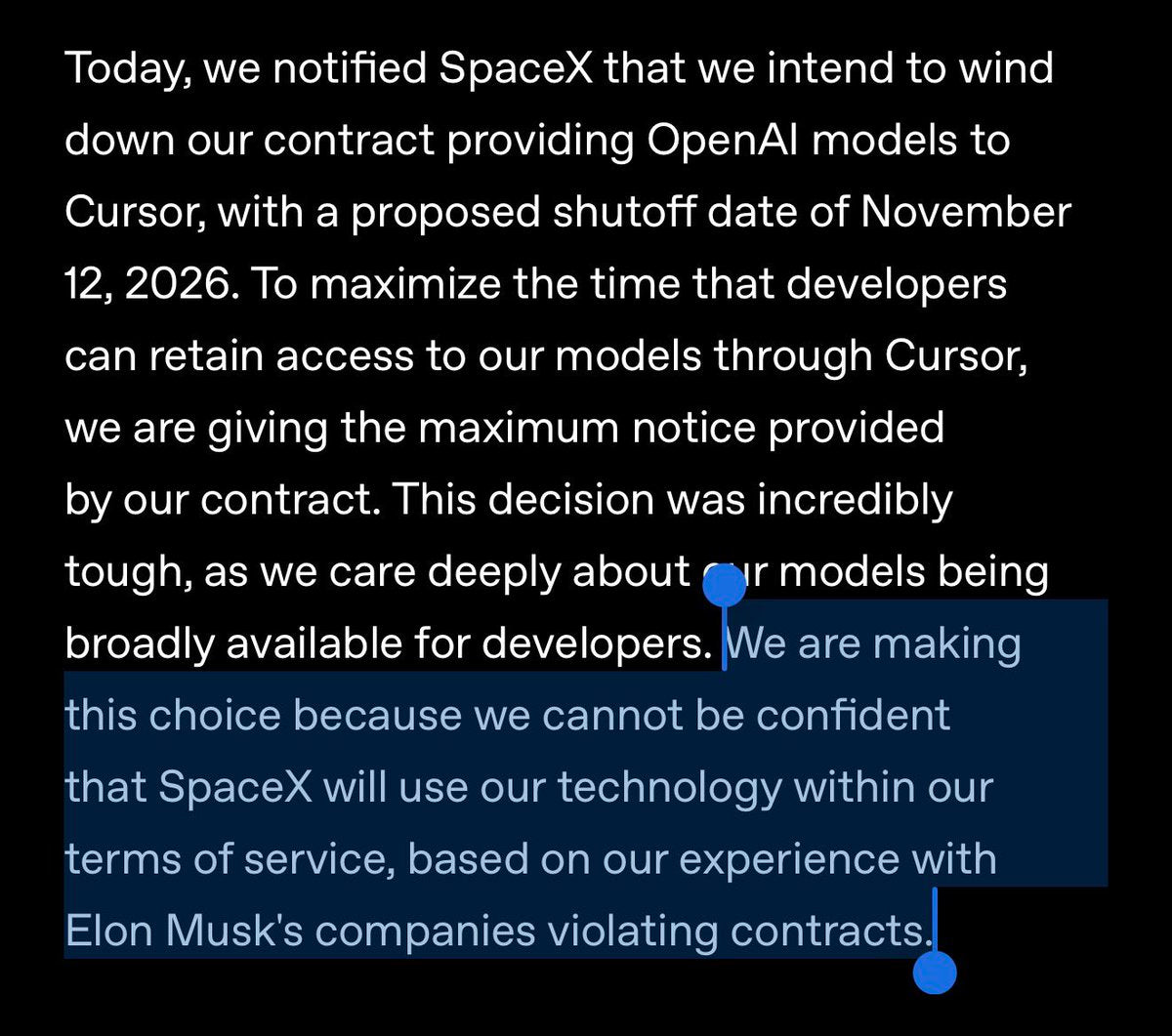 OpenAI Cuts Off Cursor After SpaceX Acquisition — Here's What Happened
